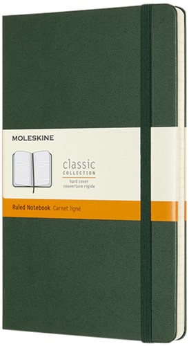 Notitieboek Moleskine large 130x210mm lijn hard cover myrtle green