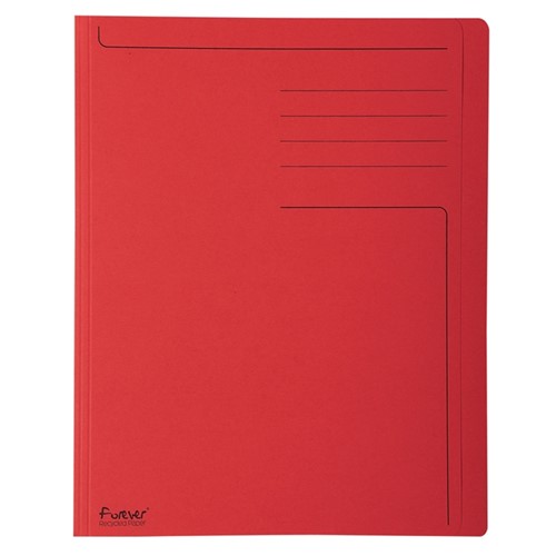 Bedrukte map met zichtrand Forever - A4 280g/m2 gr - 24x31,5cm-Rood 