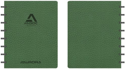 Schrift Adoc Business A5 ruit 5x5mm 144 pagina's 90gr groen