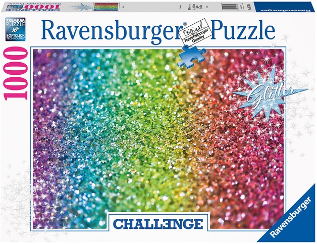 lava vriendelijk Meetbaar Puzzel Ravensburger Glitter challenge 1000 stukjes Kantoormateriaal.shop