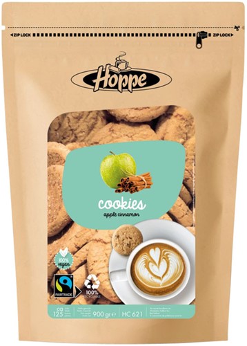 Koekjes Hoppe Cookies fairtrade appel kaneel circa 125stuks