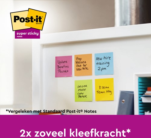 Memoblok 3M Post-it 654 RSSCOL 76x76mm assorti kleur 3+1 gratis-3