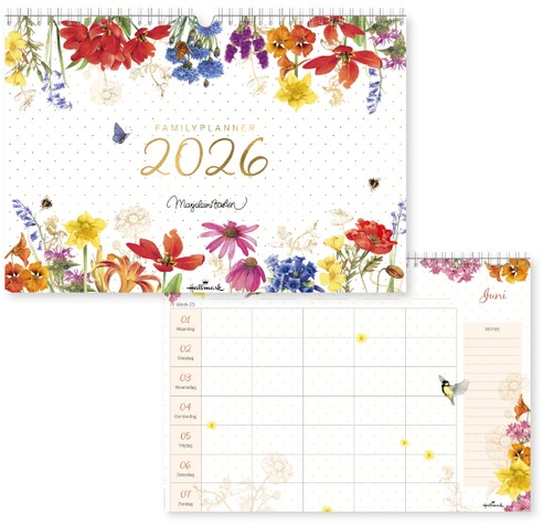 Familieplanner 26 Marjolein Bastin bloemen 1maand/1pagina