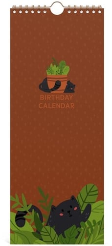 Verjaardagskalender Lannoo 130x325 Cats