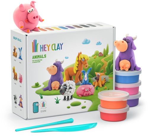 Klei Hey Clay dieren set à 15 delen