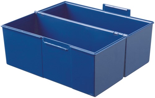 Kaartenbak Han breed A5 kunststof blauw