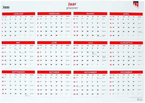 Jaarplankalender 2025 Quantore 48x68cm