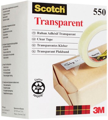 PACK 2+1 gratis - Plakband Scotch 550 12mmx66m transparant