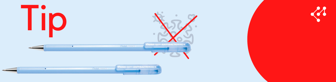 Antibacteriële pen van Pentel