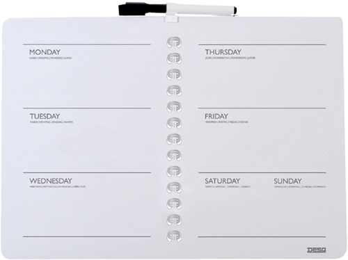Planbord Desq week 28x40cm magnetisch