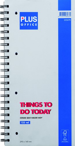 Things to do today Budget notitieboek