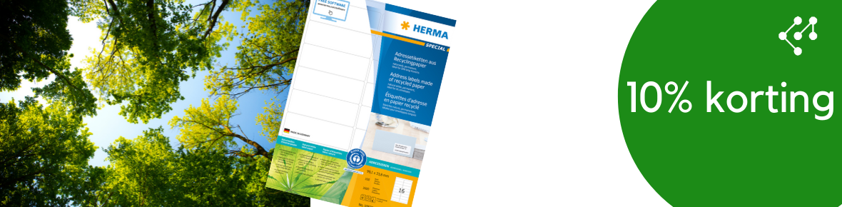 Korting op Herma recycling etiketten