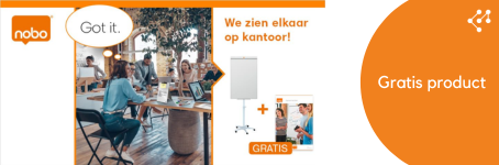 Nobo flipover met gratis flipchart blok blanco