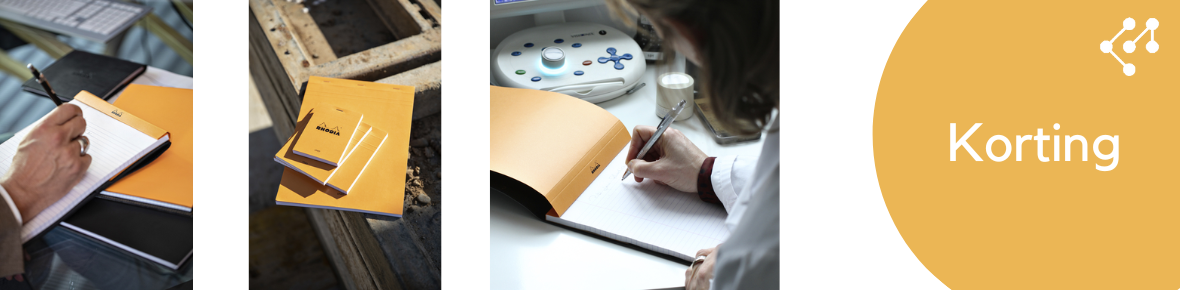 Rhodia schrijfblok met korting