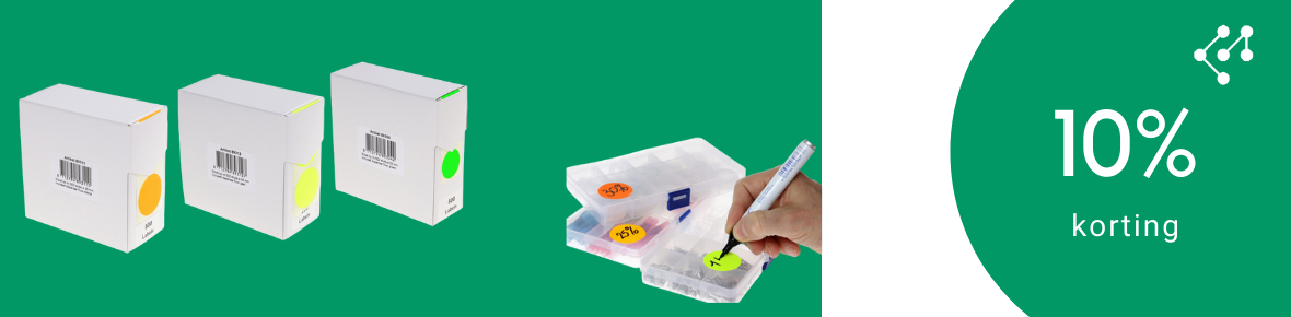 10% korting op Rillprint fluor etiketten