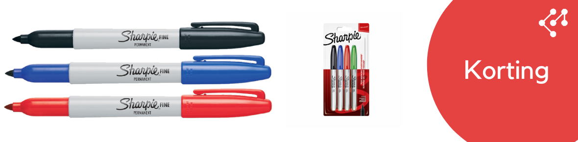 Sharpie viltstiften met korting