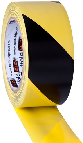 Zelfklevende tape signalering, markering - 50mmx30m - geel/zwart